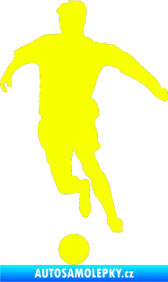 Samolepka Fotbalista 009 levá Fluorescentní žlutá