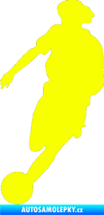 Samolepka Fotbalista 027 levá Fluorescentní žlutá