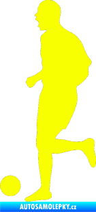 Samolepka Fotbalista 029 levá Fluorescentní žlutá
