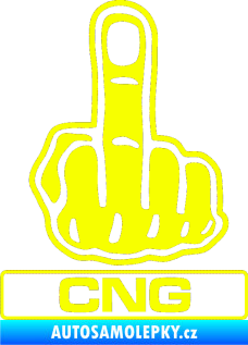 Samolepka Fuck off CNG Fluorescentní žlutá