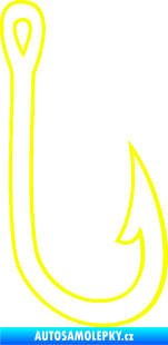 Samolepka Háček na ryby 002 pravá Fluorescentní žlutá