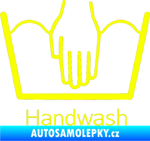 Samolepka Handwash ruční mytí Fluorescentní žlutá
