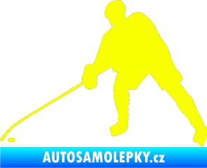 Samolepka Hokejista 002 levá Fluorescentní žlutá
