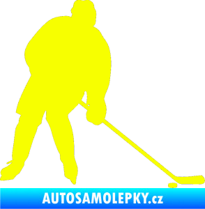 Samolepka Hokejista 005 pravá Fluorescentní žlutá