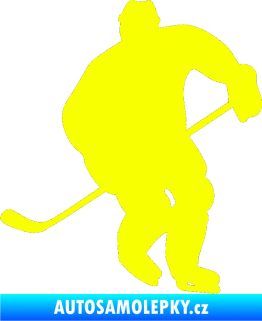 Samolepka Hokejista 007 levá Fluorescentní žlutá
