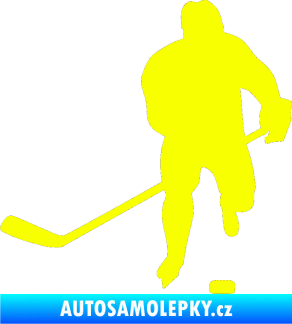Samolepka Hokejista 008 levá Fluorescentní žlutá