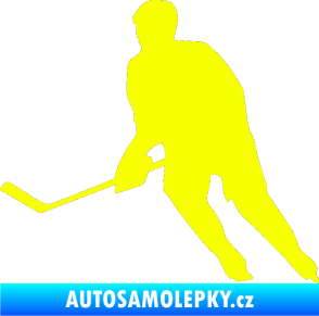 Samolepka Hokejista 013 levá Fluorescentní žlutá
