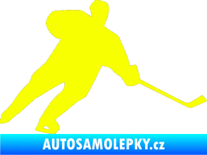 Samolepka Hokejista 014 pravá Fluorescentní žlutá