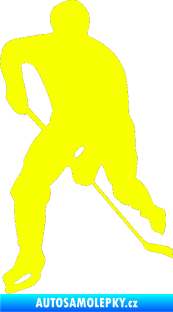 Samolepka Hokejista 022 levá Fluorescentní žlutá