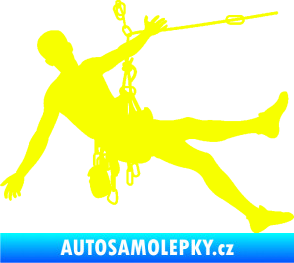 Samolepka Horolezec 002 levá Fluorescentní žlutá