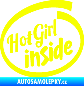 Samolepka Hot girl inside Fluorescentní žlutá