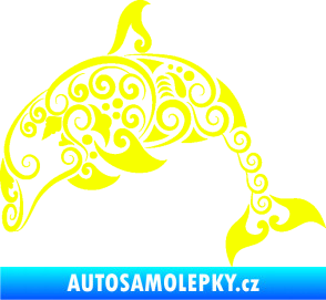 Samolepka Interiér 015 levá delfín Fluorescentní žlutá