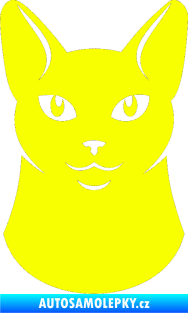 Samolepka Kočka 005 levá Fluorescentní žlutá