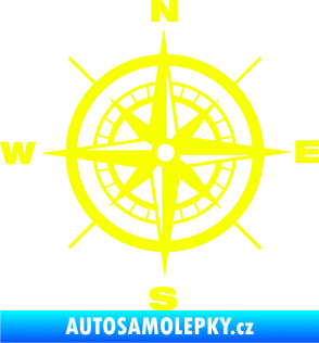 Samolepka Kompas 001 Fluorescentní žlutá