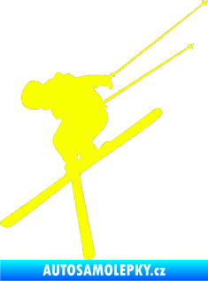 Samolepka Lyžař 013 levá Fluorescentní žlutá