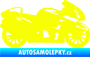 Samolepka Motorka 048 pravá silniční Fluorescentní žlutá