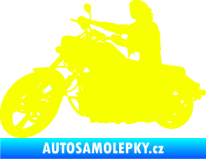 Samolepka Motorka 050 levá Fluorescentní žlutá