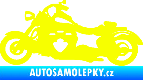 Samolepka Motorka 056 levá Fluorescentní žlutá