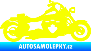Samolepka Motorka 056 pravá Fluorescentní žlutá