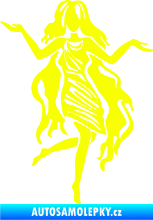 Samolepka Panna 005 pravá Fluorescentní žlutá
