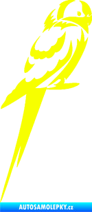 Samolepka Papoušek 004 pravá Fluorescentní žlutá