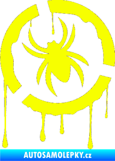 Samolepka Pavouk 001  levá Fluorescentní žlutá