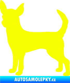 Samolepka Pes 137 levá čivava Fluorescentní žlutá