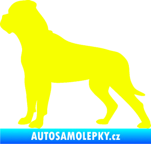 Samolepka Pes 150 levá bullmastif Fluorescentní žlutá