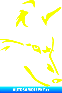 Samolepka Pes 159 pravá vlk Fluorescentní žlutá