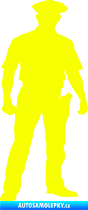 Samolepka Policajt 002 pravá Fluorescentní žlutá