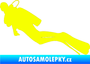 Samolepka Potápěč 005 levá Fluorescentní žlutá