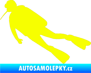 Samolepka Potápěč 006 levá Fluorescentní žlutá