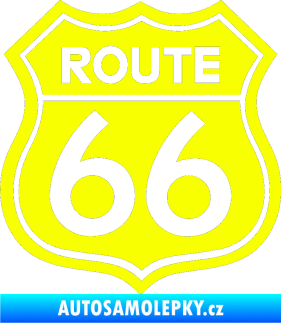 Samolepka Route 66 - jedna barva Fluorescentní žlutá