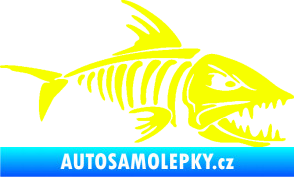 Samolepka Ryba kostra 003 pravá Fluorescentní žlutá