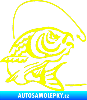 Samolepka Ryba s návnadou 002 pravá Fluorescentní žlutá
