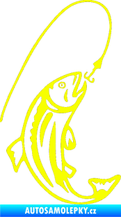 Samolepka Ryba s návnadou 003 pravá Fluorescentní žlutá