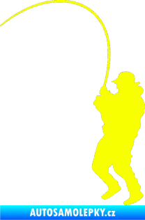 Samolepka Rybář 007 levá Fluorescentní žlutá
