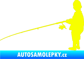 Samolepka Rybář 009 levá Fluorescentní žlutá