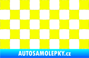 Samolepka Šachovnice 002 Fluorescentní žlutá