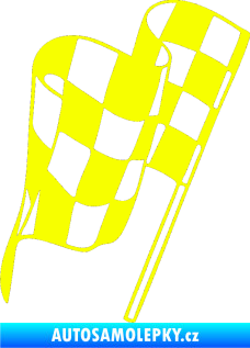 Samolepka Šachovnice 060 Fluorescentní žlutá