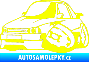 Samolepka Škoda 120 karikatura levá Fluorescentní žlutá