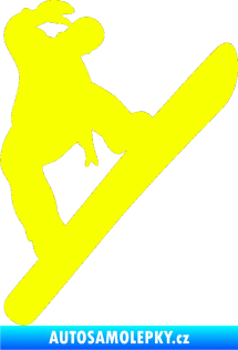 Samolepka Snowboard 022 levá Fluorescentní žlutá