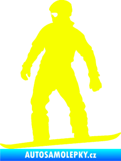 Samolepka Snowboard 024 levá Fluorescentní žlutá
