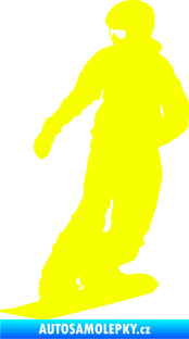 Samolepka Snowboard 026 levá Fluorescentní žlutá