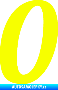 Samolepka Startovní číslo 0 typ 3 Fluorescentní žlutá