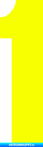 Samolepka Startovní číslo 1 typ 2  Fluorescentní žlutá