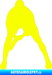 Samolepka Tenista 004 levá Fluorescentní žlutá