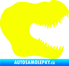 Samolepka Tyrannosaurus Rex lebka 001 pravá Fluorescentní žlutá