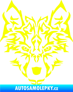Samolepka Vlk 005 Fluorescentní žlutá