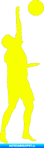 Samolepka Voleybal 002 pravá Fluorescentní žlutá